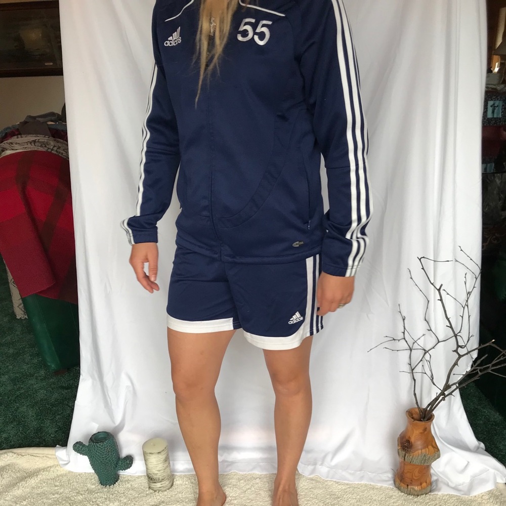 Addidas Warm up jacket and shorts